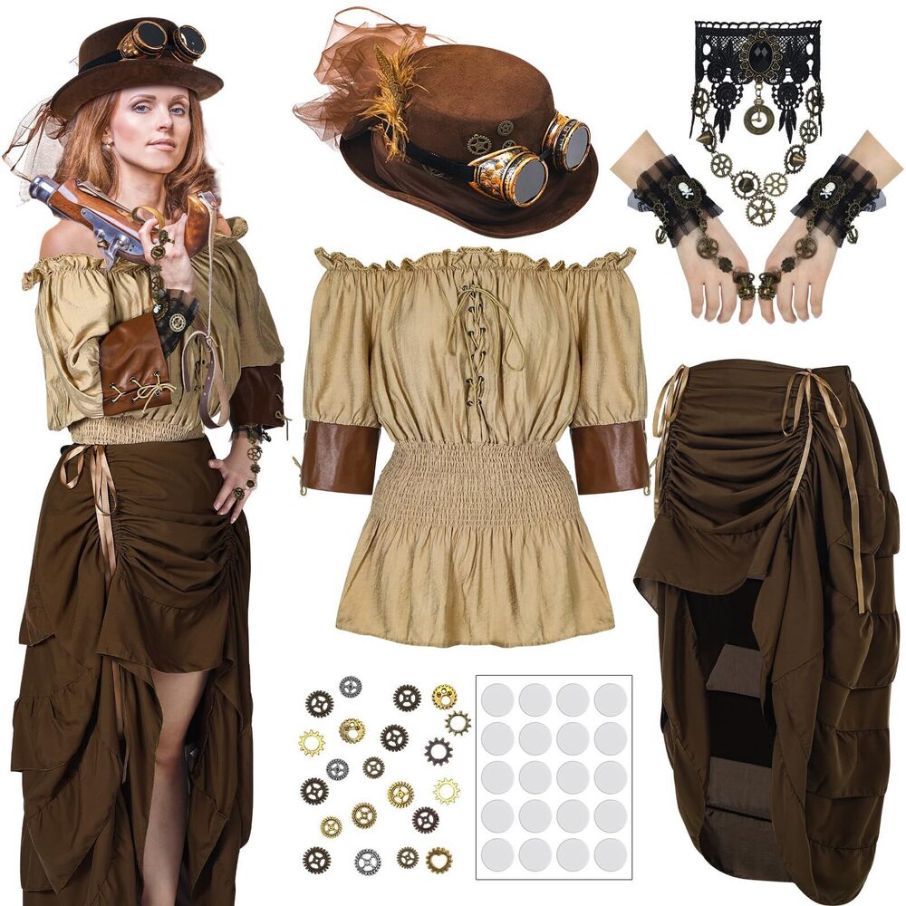 9386 Halloween Pirate Costume - Victorian Blouse, Gothic High